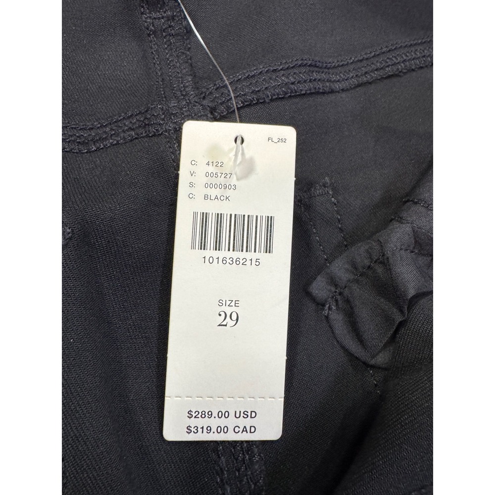 NWT PAIGE Jeans Womens 29 Black Anessa 31 High Rise Wide Leg Fog Luxe Coating - Picture 8 of 16